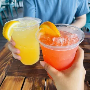 Lemonade Spritz and Volente Tropical Punch