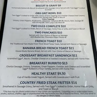 The menu on 3/1/24