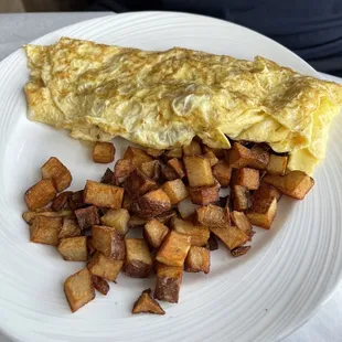 3 egg omelette with ham, pepper Jack and tomatoes