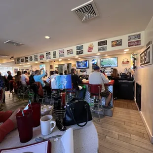 Inside (bar area/high tops)