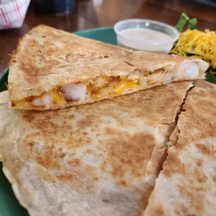 Shrimp quesadilla