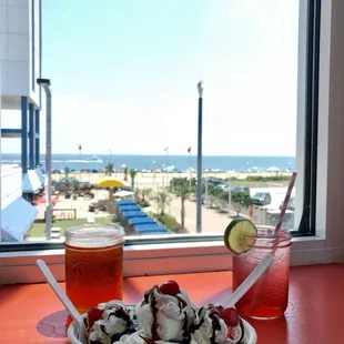 Brownie sundae with a view