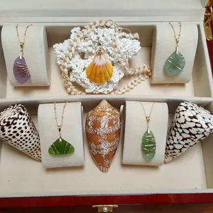 &quot;Ocean Jewelry&quot; Unique handcrafted Seaglass &amp; Sunrise Shell Jewelry from the North Shore...