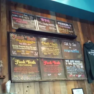 half of the menu (a week ago - it is always changing though)