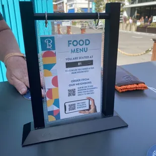 QR code to order from neighboring restaurants