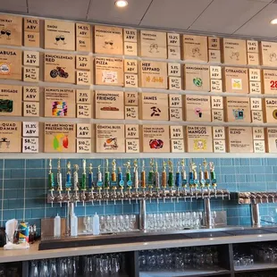 Craft beer selection