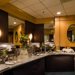 Private Lunch Buffet set up in Alcove