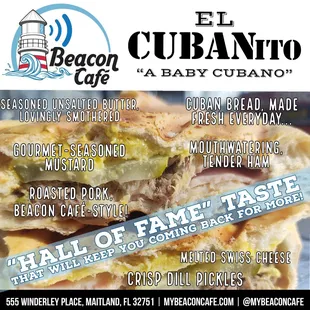 Same combination of ingredients like the Cubano sandwich at a smaller scale