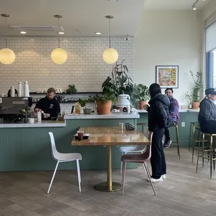people sitting at tables