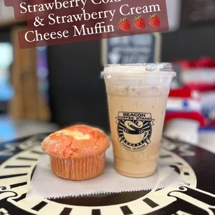 Iced Strawberry Rose Espresso Latte