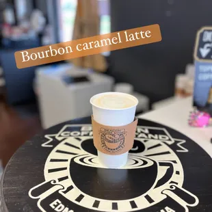 Hot Bourbon Caramel Latte