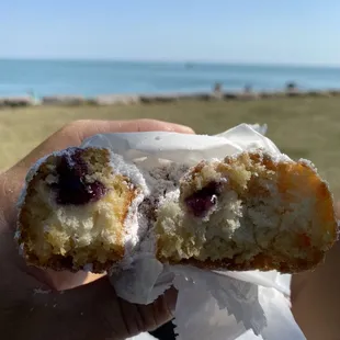 This blueberry pancake  donut was amazing.