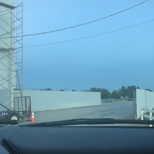 Past the gate is the movie area