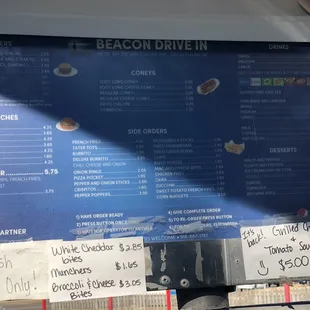 Updated menu
