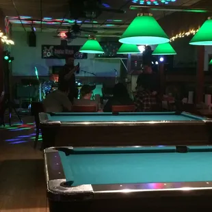 One of the best pool table setups for a non pool table themed bars.