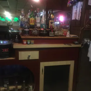 a view of the bar area