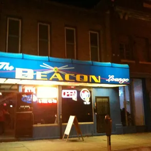 the front of the restaurant