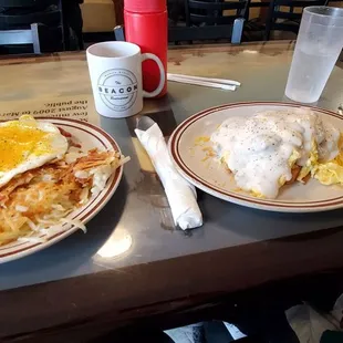 Traditional Beacon Breakfast on the left and Breakfast Shoe on the right