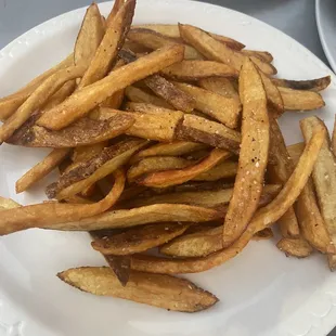 a plate of french fries