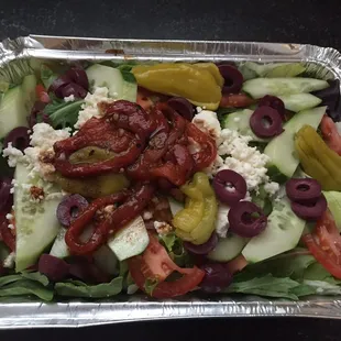 Greek salad for a side - really fresh and well seasoned.