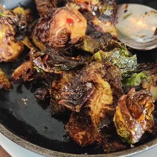 Brussels Sprouts appetizer. Yummy.