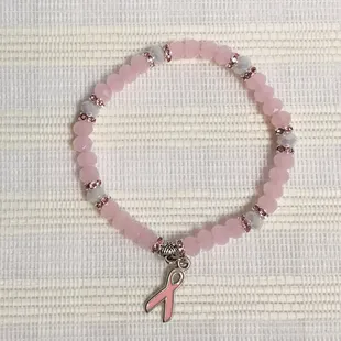 Bracelet for breast cancer awareness.