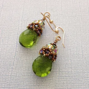 Beaded Cup Earrings