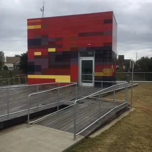 The elevator that you can't use because they keep the door locked.