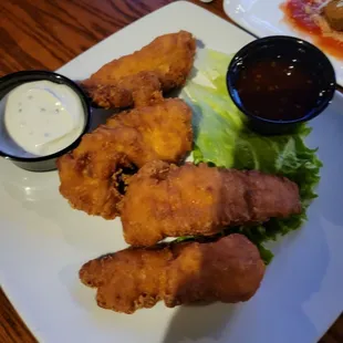 Tempura Chicken Tenders.  Soooo good