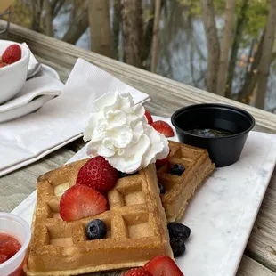 food, waffles