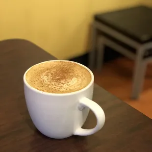 a cup of cappuccino