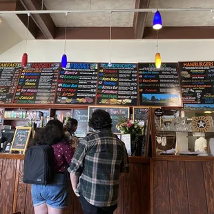 Menu and order counter