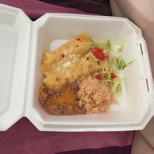 The meal was blah. The only redeeming feature was the home made chips that came with the meal which were delicious.
