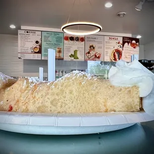 Heavenly Strawberry  Cheesecake Crepe