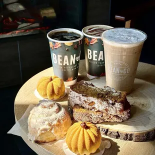 My all time favorite is Salted Caramel latte, and exited about Cinnamon roll and Pumpkin loaf. Great atmosphere.