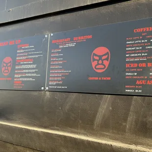 menus and prices
