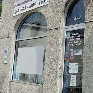 the front of the store