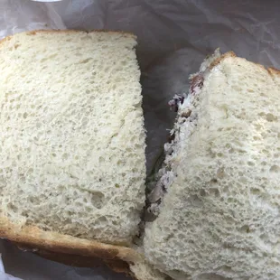 Chicken, cranberry almond sandwich