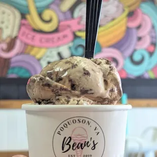 Caramel brownie ice cream