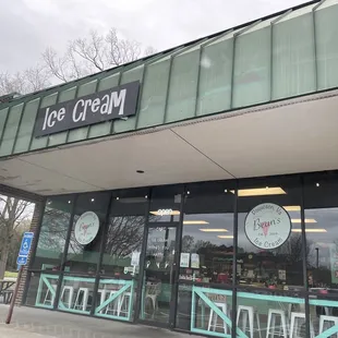 Outside of the shop!