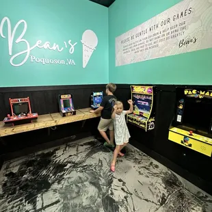 A fun little game area for the littles.