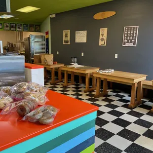 the interior of a coffee shop