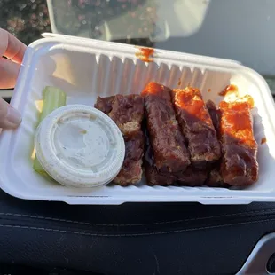 Fried Tofu Fingers with barbecue