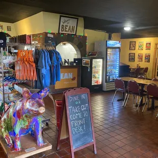 the inside of the restaurant