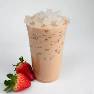Strawberry and Cream Latte