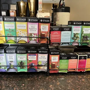 Tea selections