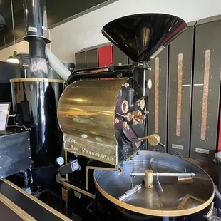 Coffee machinery decor.