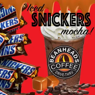 a cup of coffee with whipped cream and candy