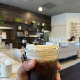 Cold brew with foam