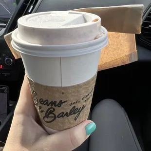 Chai Tea Latte with adorable side to go cookie